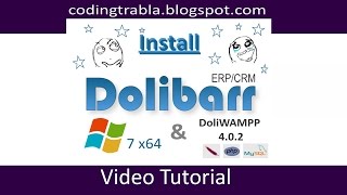 Install Dolibarr ERP CRM on Windows 7 localhost via DoliWAMPP 402 byAO [upl. by Gadmon]