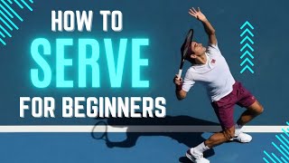 How to hit a tennis serve lesson for beginners [upl. by Reibaj]