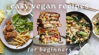 3 EASY VEGAN RECIPES FOR BEGINNERS VEGANUARY [upl. by Suiluj]