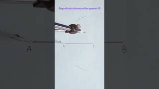 Perpendicular bisector on line segmentmaths educationgeometryperpendicularbisector [upl. by Tsyhtema]