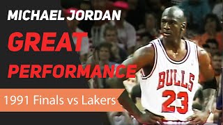 Michael Jordan 1991 NBA Finals Great Performance [upl. by Magnuson]