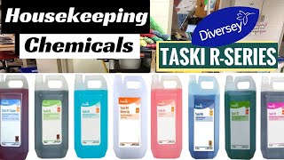 Housekeeping Cleaning Agents  Taski RSeries Chemicals R1 to R9 usage [upl. by Pickering]