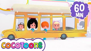 Las ruedas del autobús y más canciones infantiles de Cleo y Cuquin 🚌 Cocotoons [upl. by Anihsak]