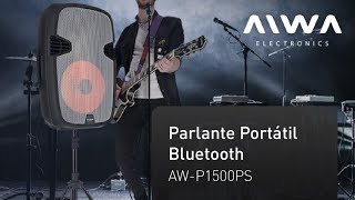 AIWA  Parlante Bluetooth con Micrófono Inalámbrico CarryOn y Trípode Incluidos  AWP1500PS [upl. by Miett]