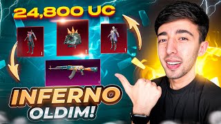 INFERNO KELDI 24800 UC HAMMASINI OLDIM 🥵 MANA BU OMAD  PUBG MOBILE [upl. by Freedman]