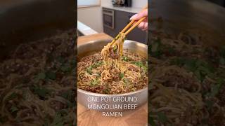 ONE POT GROUND MONGOLIAN BEEF RAMEN [upl. by Aleibarg]