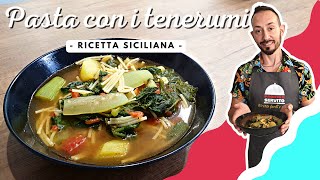 Pasta con i tenerumi  Ricetta Siciliana  PRIMI PIATTI [upl. by Postman]