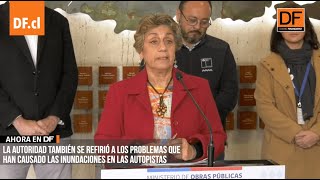 MOP presenta cartera de licitaciones y ministra se refiere a inundaciones en autopistas [upl. by Aicssej]