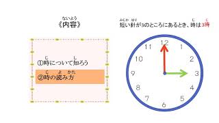 小1＿時計の読み方＿時（日本語版） [upl. by Swerdna]