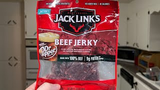 Jack links Dr Pepper beef jerky review [upl. by Leval4]