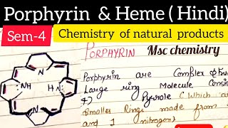 porphyrin amp heme sem4  chemistry of natural products Mscchemistryclassses [upl. by Hsemin]