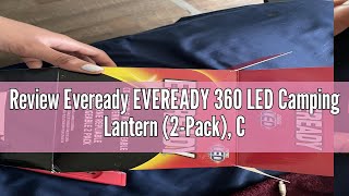 Review Eveready EVEREADY 360 LED Camping Lantern 2Pack Collapsible LED Lanterns Rugged Survival [upl. by Serafine]