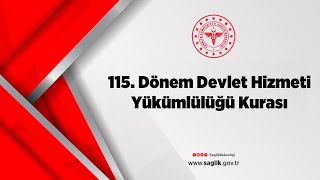 115 Dönem Devlet Hizmeti Yükümlülüğü Kurası [upl. by Regazzi]