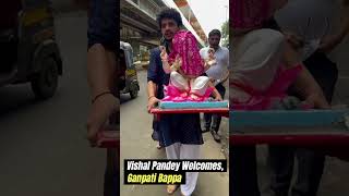 Vishal Pandey Welcomes Ganpati Bappa vishalpandey ytshorts shorts short [upl. by Annahc184]