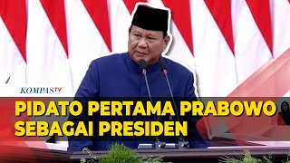 FULL PERDANA Pidato Presiden Prabowo Subianto Usai Dilantik di MPR 2024 [upl. by Ardnal]