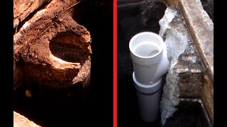 Replacing Septic Tank Concrete Baffles with PVC [upl. by Iong18]