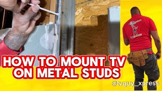 How To Mount TVs On Metal Studs [upl. by Limbert]