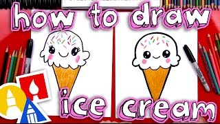 How To Draw A Cute Ice Cream Cone [upl. by Iv677]