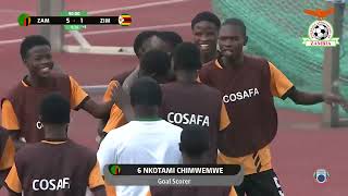 Zambia 51 Zimbabwe  AFCONU17 COSAFA Qualifier  Highlights [upl. by Orvah]