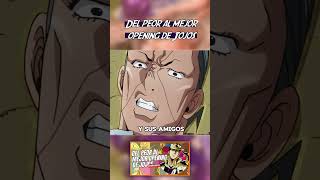 DEL PEOR AL MEJOR OPENING DE JOJOS PARTE 5  Jojos Bizarre Adventure jojo anime shorts [upl. by Nauqed]