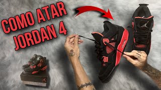 COMO ATAR JORDAN 4  3 ESTILOS  How to LACE JORDAN 4  3 STYLES [upl. by Assirahs]