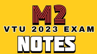 M 2 NOTES FOR 2ND SEM VTU 2023 EXAM [upl. by Otrebtuc]