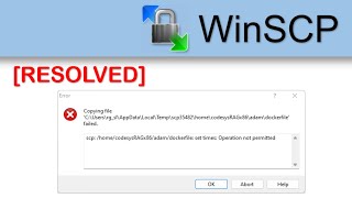 WinSCP set times Operation not permitted Error Message [upl. by Foah]