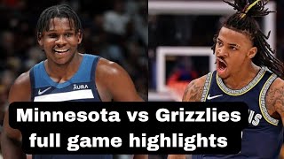 Edwards Epic Performance  Timberwolves vs Grizzlies Game Highlights [upl. by Inanuah]