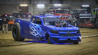 Blown 2WD Trucks at Williamston Indoor Pull Jan 13 2023 [upl. by Neyut559]