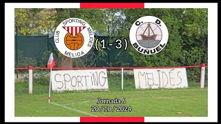 🤍❤️ SportingMélides1  3 CD Buñuel  partido contra el líder💪 football 2024  Mélida navarra [upl. by Akiaki]