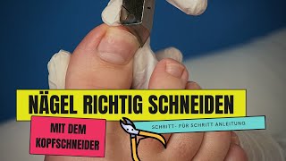 ZEHENNÄGEL SCHNEIDEN mit dem Kopfschneider  so geht es  So schneidest du FUSSNÄGEL richtig [upl. by Aihsekat37]