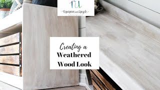 HOW TO CREATE A WEATHERED WOOD or WHITE WASH LOOK on a laminate surface or a smooth surface [upl. by Celina]