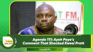 Agenda 111 Ayeh Payes Comment That Shocked Kwesi Pratt [upl. by Ginder662]