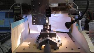 DIY CNC touch probe floating attachment doing surface scan for height map [upl. by Rask]