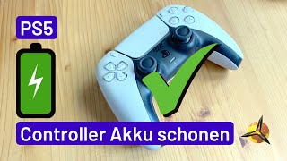 PS5 Controller Akku schonen  Akkulaufzeit verlängern [upl. by Davie]