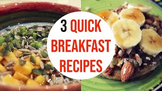 3 Breakfast Recipes For Weight Loss  Breakfast Ideas  How to Lose Weight Fast  Fat to Fab [upl. by Sucramat390]