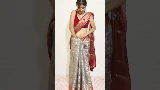 side pleating for border wali saree sareedrapping [upl. by Copland]