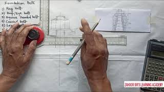 Rag Foundation Bolt  Machine Drawing [upl. by Nivla319]