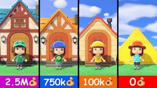 Animal Crossing New Horizons  All House Upgrades [upl. by Kale]