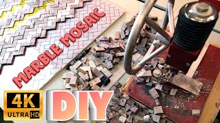 Creating a floor marble mosaic Rome mosaic  4K Ultra HD [upl. by Anedal]