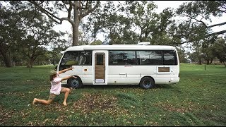 MY NEW HOME TOUR TOYOTA COASTER MOTORHOME [upl. by Siobhan]