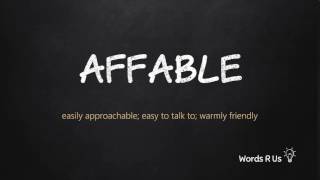 How to Pronounce AFFABLE in American English [upl. by Ardiedal]