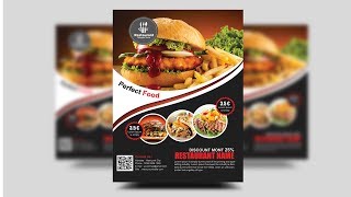 How to Create a Professional Flyer in Photoshop Restaurant Flyer [upl. by Noreg]