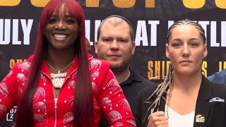 Claressa Shields vs Vanessa Joanisse • FINAL PRESS CONFERENCE amp FACE OFF Video [upl. by Nahtnanhoj725]