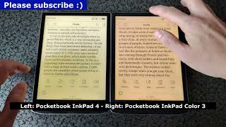 Pocketbook InkPad 4 vs Pocketbook InkPad Color 3 for Ebooks Mangas and Comics [upl. by Tterrej]