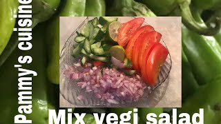 Mix vegi salad mix vegetable’s salad for dinner pammy’s cuisine [upl. by Ikkin]