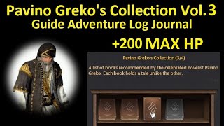 Pavino Grekos Collection Volume 3 Book 9 Adventurer Log Journal Old Moon BDO Black Desert Online [upl. by Aisyat]