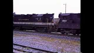 NS local freight at Spartanburg SC 1990 [upl. by Ailicec453]