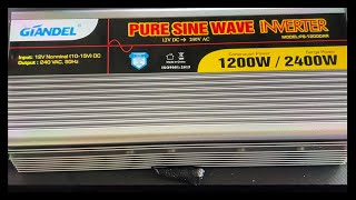 Giandel 1200 watt pure sine inverter [upl. by Armitage]