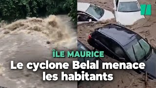 Après La Réunion c’est l’île Maurice qui est menacée et inondée par le cyclone Belal [upl. by Alig119]